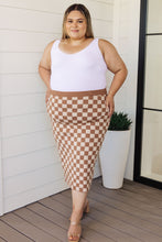 Load image into Gallery viewer, Start Your Engines Checkered Midi Skirt