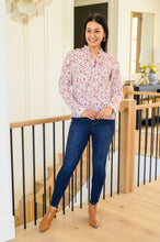 Load image into Gallery viewer, Stella Notched Neck Floral Long Sleeve Blouse