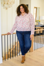 Load image into Gallery viewer, Stella Notched Neck Floral Long Sleeve Blouse