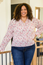 Load image into Gallery viewer, Stella Notched Neck Floral Long Sleeve Blouse