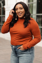 Load image into Gallery viewer, Stylin Girl Turtleneck in Rust