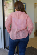Load image into Gallery viewer, Sweeter Than Nectar Lace Button Down in Rose