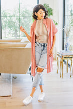 Load image into Gallery viewer, Nostalgic Note Striped Mock Neck Top