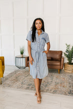 Load image into Gallery viewer, Wait For It Denim Shirtdress