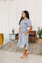 Load image into Gallery viewer, Wait For It Denim Shirtdress