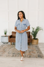 Load image into Gallery viewer, Wait For It Denim Shirtdress