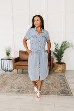 Load image into Gallery viewer, Wait For It Denim Shirtdress