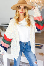 Load image into Gallery viewer, Multi Color Oversized Sweater Open Cardigan
