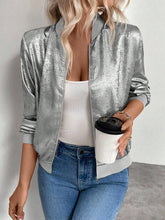 Load image into Gallery viewer, Casual fall print thin cropped bomber jacket
