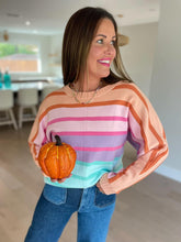 Load image into Gallery viewer, PREORDER: Over The Rainbow Striped Sweater
