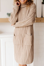 Load image into Gallery viewer, Bundled Beauty Turtleneck Sweater Dress
