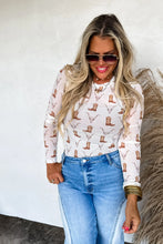 Load image into Gallery viewer, PREORDER: Boots &amp; Blooms Collection Mesh Tops
