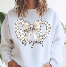 Load image into Gallery viewer, Coquette God Is Good Crewneck Tee or Sweatshirt
