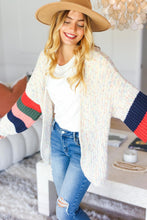 Load image into Gallery viewer, Multi Color Oversized Sweater Open Cardigan
