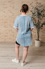 Load image into Gallery viewer, Earthy Chic Mineral Wash Mini Dress in Denim
