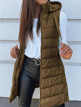 Load image into Gallery viewer, Solid color hooded zip-up cotton vest_CWOCASL00104
