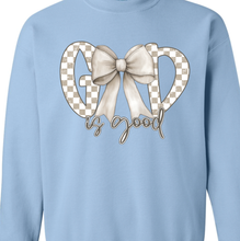 Load image into Gallery viewer, Coquette God Is Good Crewneck Tee or Sweatshirt
