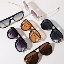 Load image into Gallery viewer, Women's Retro Chain Temple Aviator Sunglasses
