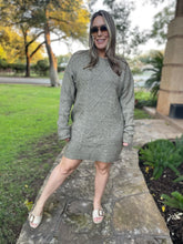 Load image into Gallery viewer, PREORDER: So Delightful Cable Knit Sweater Dress in Four Colors
