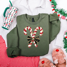 Load image into Gallery viewer, Candy Cane Christmas Graphic Tee and Sweatshirt
