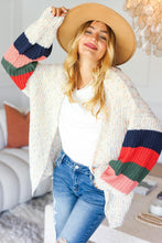 Load image into Gallery viewer, Multi Color Oversized Sweater Open Cardigan
