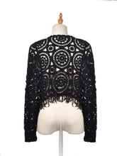 Load image into Gallery viewer, Crosa - Vintage Hollow Knit Batwing Sweater
