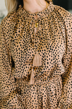 Load image into Gallery viewer, A Cheeky Little Time Tiered Dress in Pecan Brown
