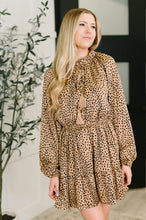 Load image into Gallery viewer, A Cheeky Little Time Tiered Dress in Pecan Brown
