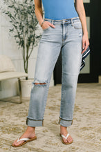 Load image into Gallery viewer, Alex Mid Rise Boyfriend Jean with Bandana Loop
