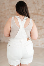 Load image into Gallery viewer, Anna High Rise Garment Dyed Cutoff Shortalls in Ecru
