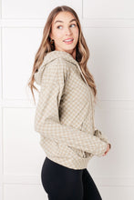 Load image into Gallery viewer, Ask Me Out Checkered Hoodie in Sage
