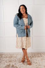 Load image into Gallery viewer, Everything Layer Waffle Knit Open Front Cardigan in Blue Grey
