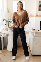 Load image into Gallery viewer, Back to Life V-Neck Sweater in Mocha

