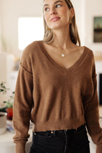 Load image into Gallery viewer, Back to Life V-Neck Sweater in Mocha
