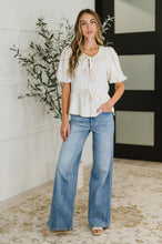 Load image into Gallery viewer, PREORDER: Balloon Sleeve Bow Blouse in Ivory
