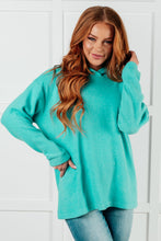 Load image into Gallery viewer, Basically My Favorite Hooded Pullover in Turquoise
