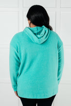 Load image into Gallery viewer, Basically My Favorite Hooded Pullover in Turquoise
