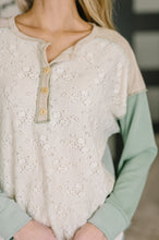 Load image into Gallery viewer, Because I Can Drop Shoulder Henley Top
