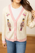 Load image into Gallery viewer, Beige and Pink Nutcracker Sweater
