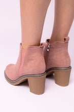 Load image into Gallery viewer, Bite Me Bootie in Blush Faux Suede
