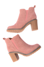 Load image into Gallery viewer, Bite Me Bootie in Blush Faux Suede
