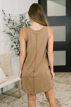 Load image into Gallery viewer, Blank Slate Scoop Neck Tank Dress in Mocha
