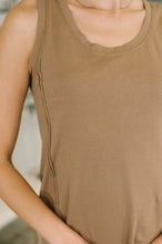 Load image into Gallery viewer, Blank Slate Scoop Neck Tank Dress in Mocha
