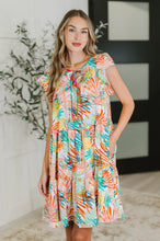 Load image into Gallery viewer, Bless Your Love Tiered Dress in Ivory, Orange and Mint
