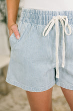 Load image into Gallery viewer, Boardwalk Talks Drawstring Shorts Light Blue
