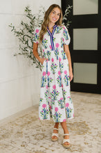 Load image into Gallery viewer, PREORDER: Boho V-Neck Balloon Sleeve Dress in Floral Print
