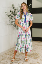 Load image into Gallery viewer, PREORDER: Boho V-Neck Balloon Sleeve Dress in Floral Print

