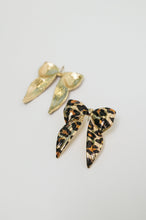 Load image into Gallery viewer, Bow'd &amp; Bold Leopard Print Bow Earrings

