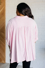 Load image into Gallery viewer, Boxy Striped Button Up in Hot Pink
