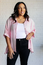 Load image into Gallery viewer, Boxy Striped Button Up in Hot Pink
